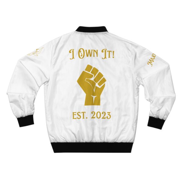 I Own It! - "Major Way" White Men's Bomber Jacket - Image 4