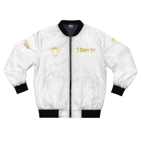 I Own It! - "Major Way" White Men's Bomber Jacket - Image 3